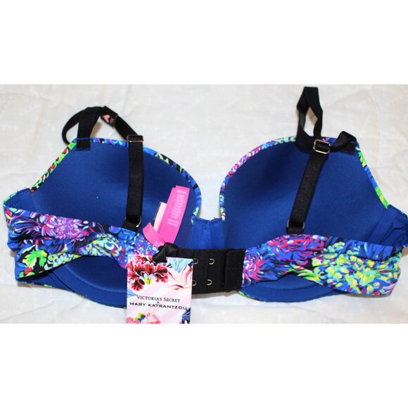New w/Tags - 36C - Victoria’s Secret x Mary Katrantzou Underwire Demi Bra BLUE - Picture 3 of 8